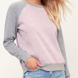 Pink and Heather Grey Cozy Sweatshirt